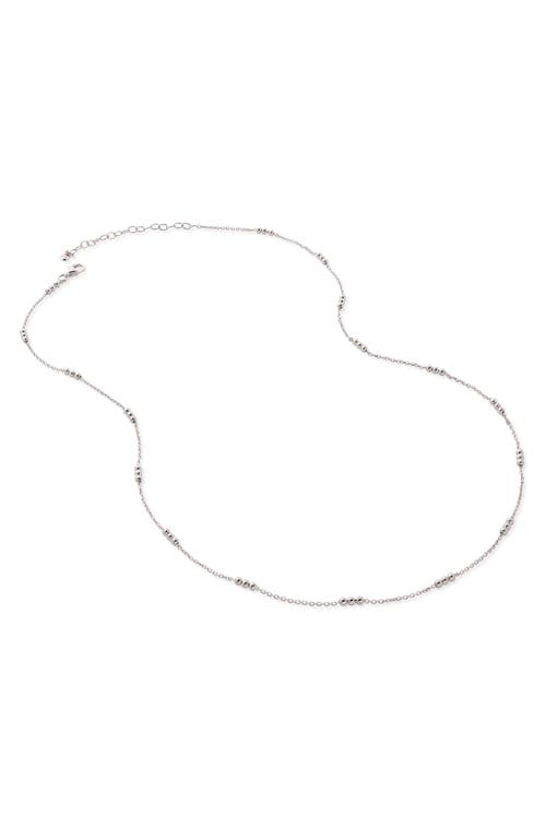 Monica Vinader Triple Beaded Chain Necklace in Silver at Nordstrom