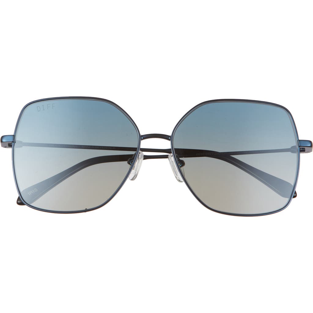 Diff Iris 59mm Gradient Square Sunglasses In Aegean Blue Flash