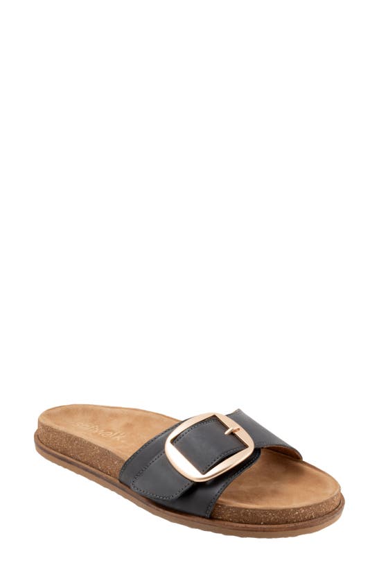 Softwalk Una Slide Sandal In Navy