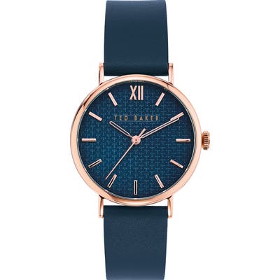 Ted Baker London Phylipa Leather Strap Watch, 37mm