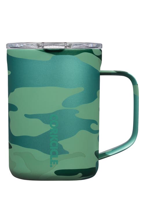 Corkcicle 16-Ounce Insulated Mug in Jade Camo at Nordstrom