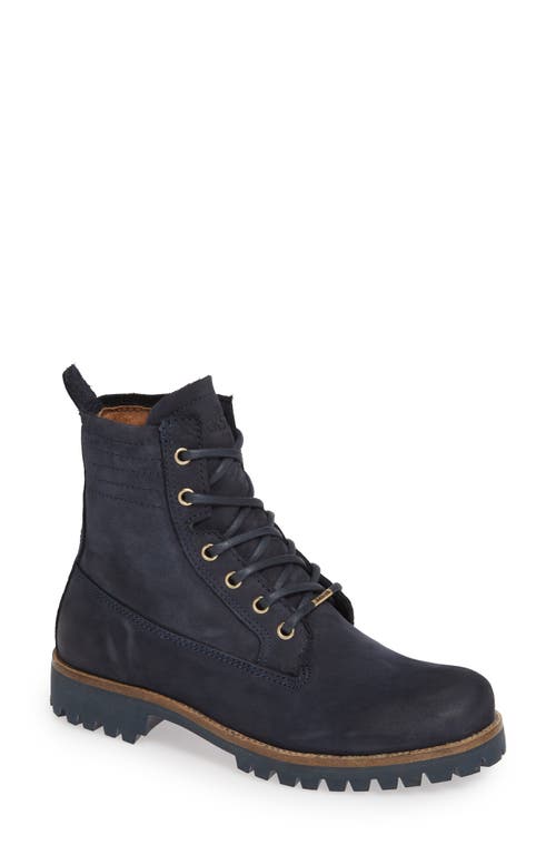 Blackstone OL23 Lace-Up Boot in Dark Denim Leather