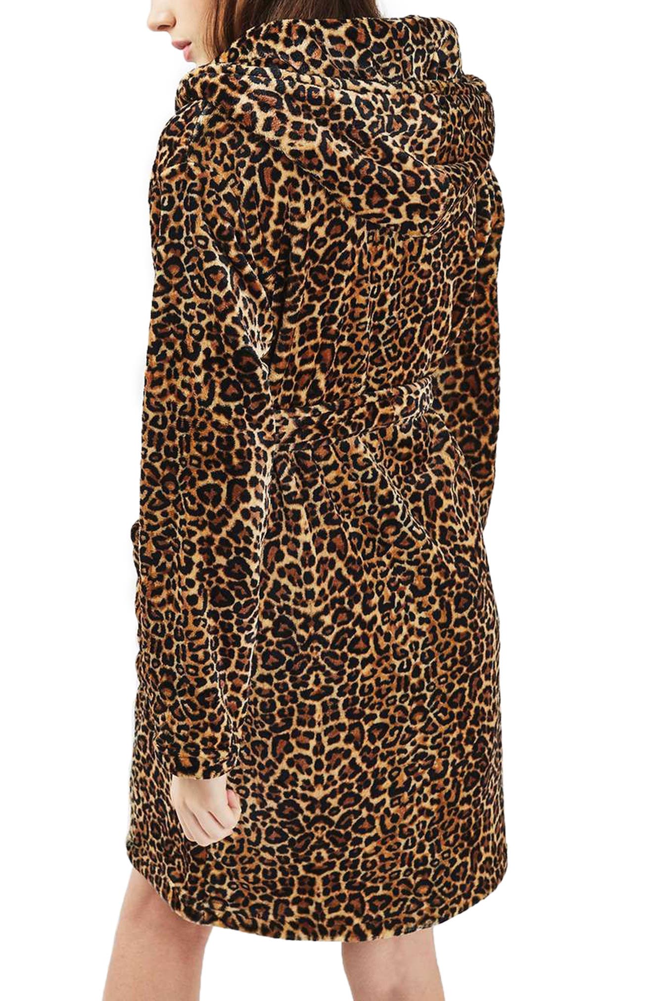 Leopard Print Hooded Robe Nordstrom