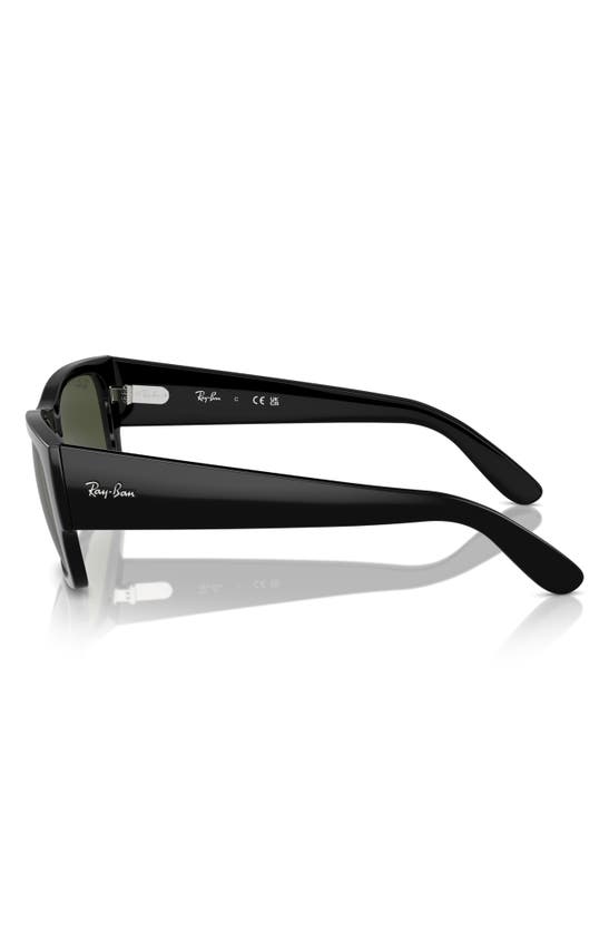 Ray Ban Ray-ban Carlos 56mm Polarized Rectangle Sunglasses In Black