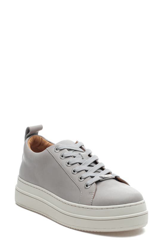 J/slides Nyc Jslides Noca Platform Lace-up Sneaker In Grey Leather