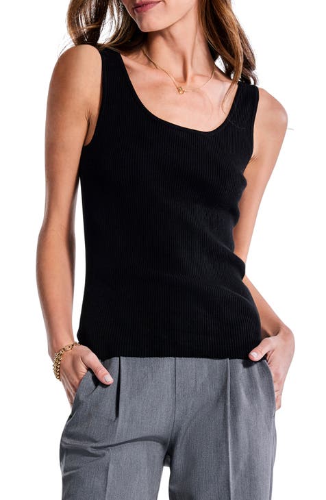 Ribbed Tight Crew Neck Tank Top - Black – V.S. Style Boutique