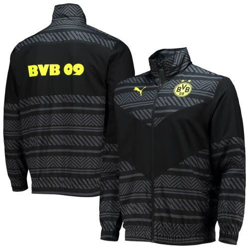 Men's Puma Black Borussia Dortmund 2022/23 Pre-Match Full-Zip Jacket