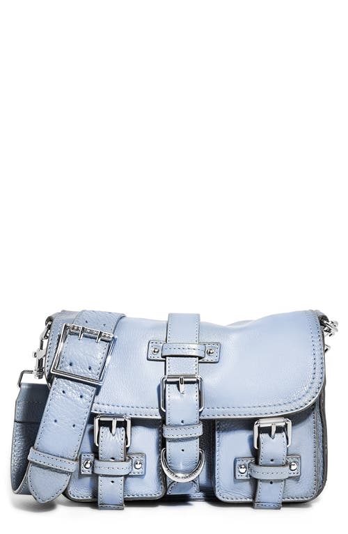 Saddle Up Leather Crossbody Bag in Breeze Blue