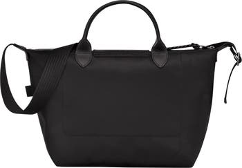 Longchamp Nylon Leather-Trimmed Crossbody Bag - Red Crossbody Bags