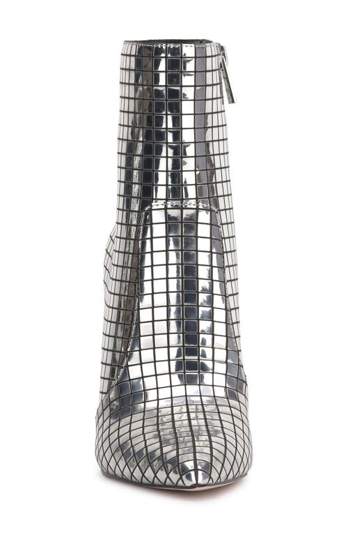 Jessica Simpson Lirya Pointed Toe Bootie In Black/silver