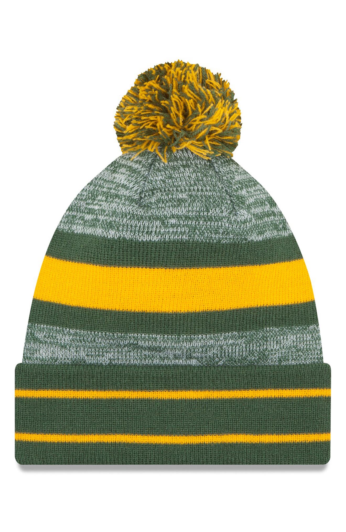 Cuffed Knit Hat with Pom 