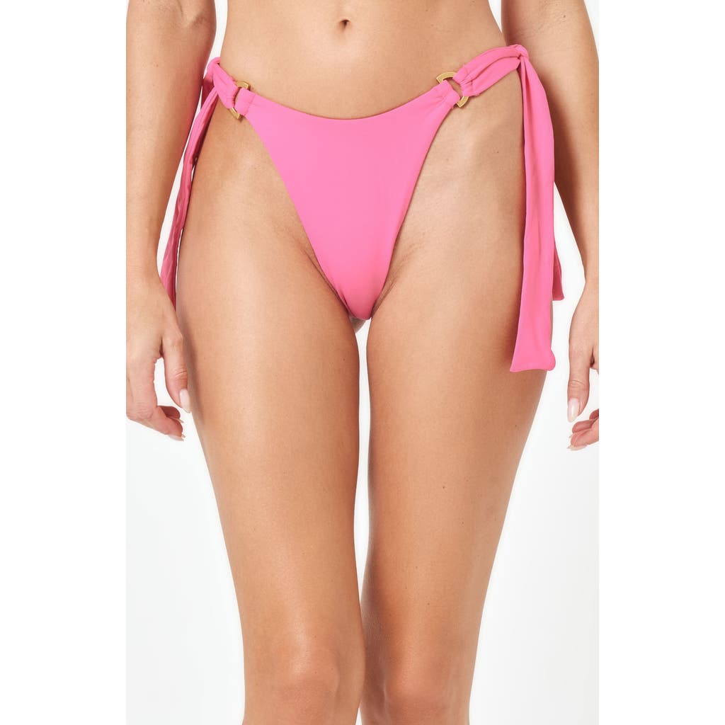 L*space Lspace Kiki Tanga Side Tie Bikini Bottoms In Cosmo