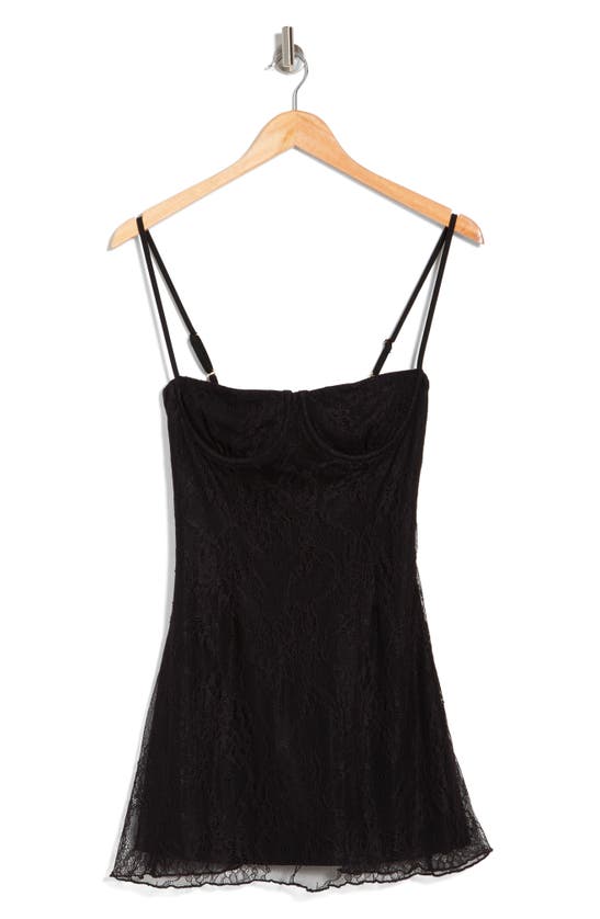 chinese dress ladies Lace Peplum Corset Mini Dress  WeWoreWhat