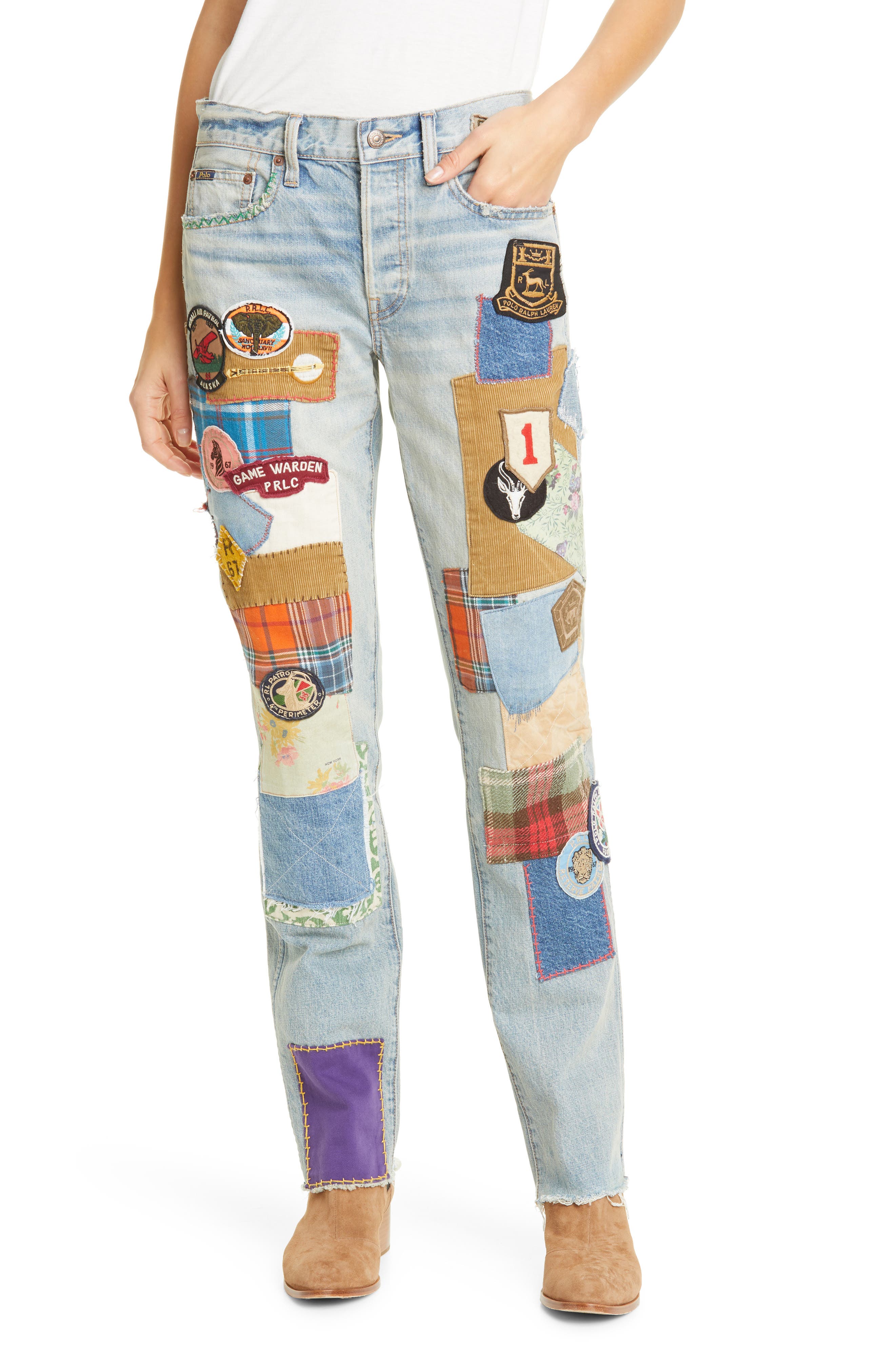 polo patchwork jeans