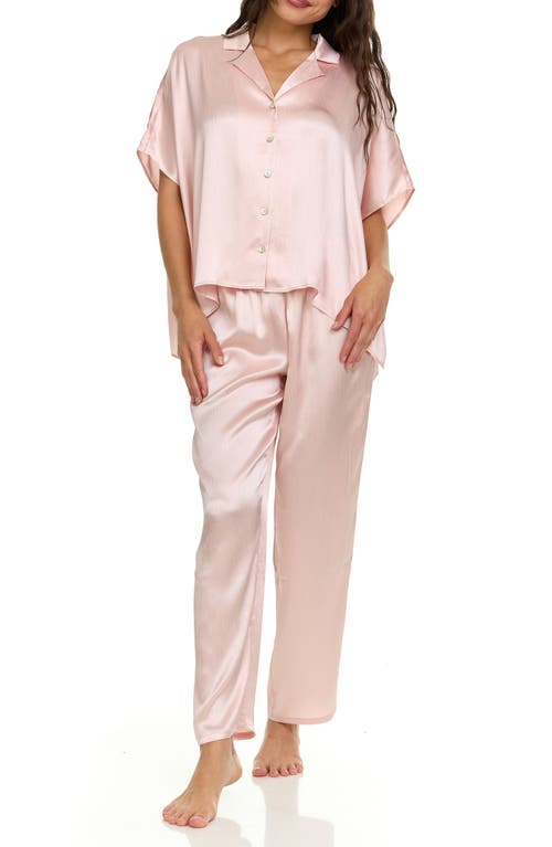 Shop Flora Nikrooz Allesandra Satin Charmeuse Pajamas In Pink Sand