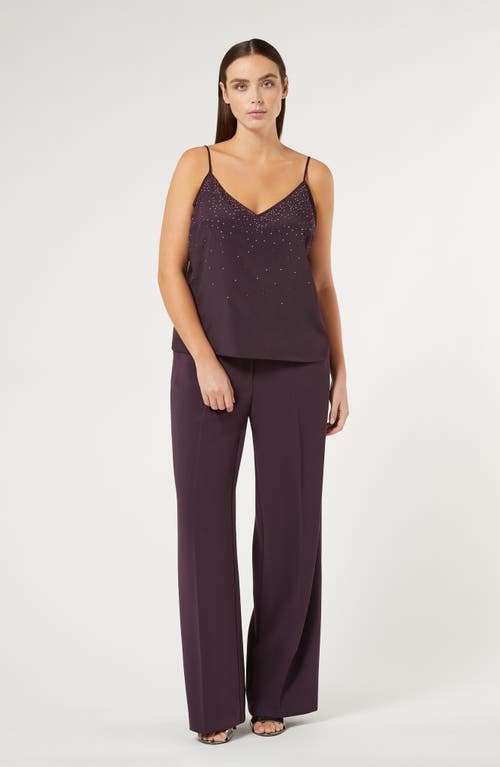 Shop Marina Rinaldi Riccor Cady Wide Leg Trousers In Bordeaux