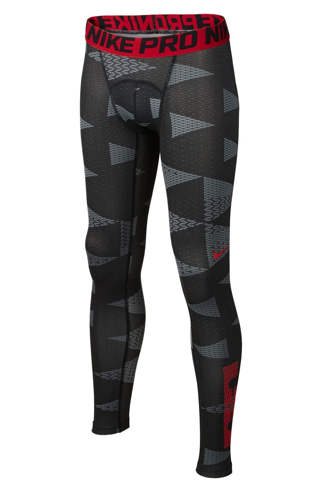 boys nike compression tights