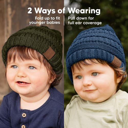 Keababies 3-pack Warmzy Baby Beanies In Rhythm