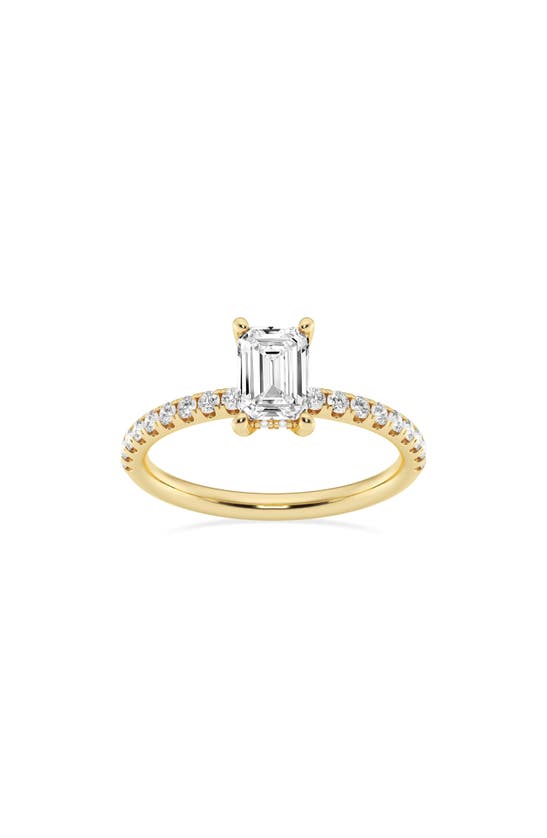 Shop Badgley Mischka Collection Emerald Cut Lab Created Diamond Ring In Gold
