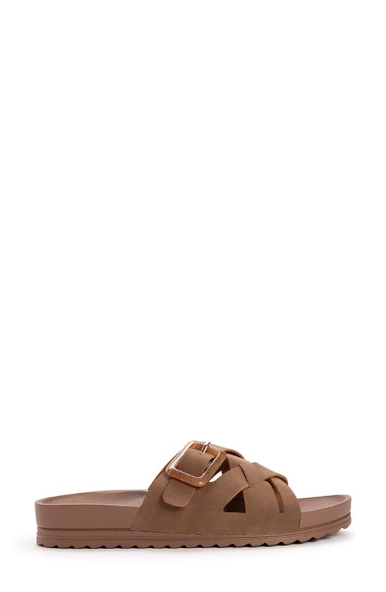 Muk Luks Grand Shayna Slide Sandal In Chocolate