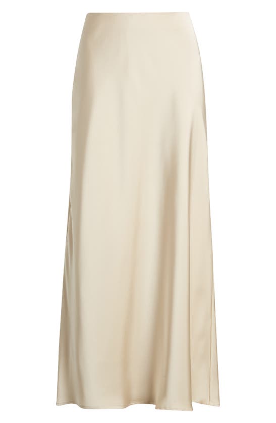 Shop Tahari Asl Satin Maxi Skirt In Sand