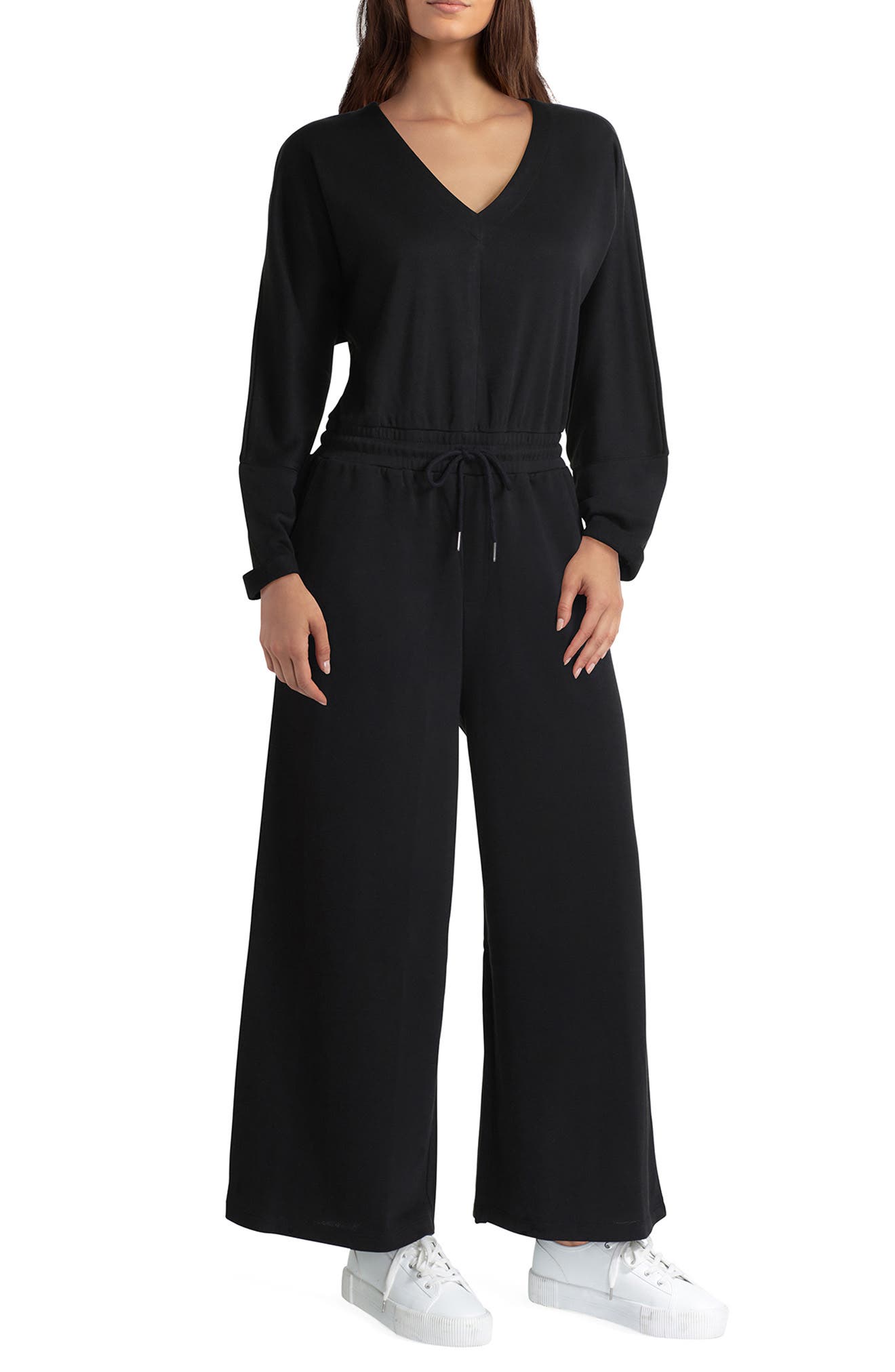H HALSTON STUDIO Faux Wrap Wide Leg 
