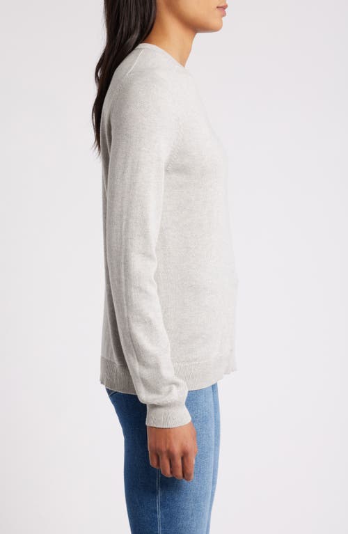 Shop Caslonr Caslon(r) Cotton & Cashmere Crewneck Sweater In Grey Light Heather