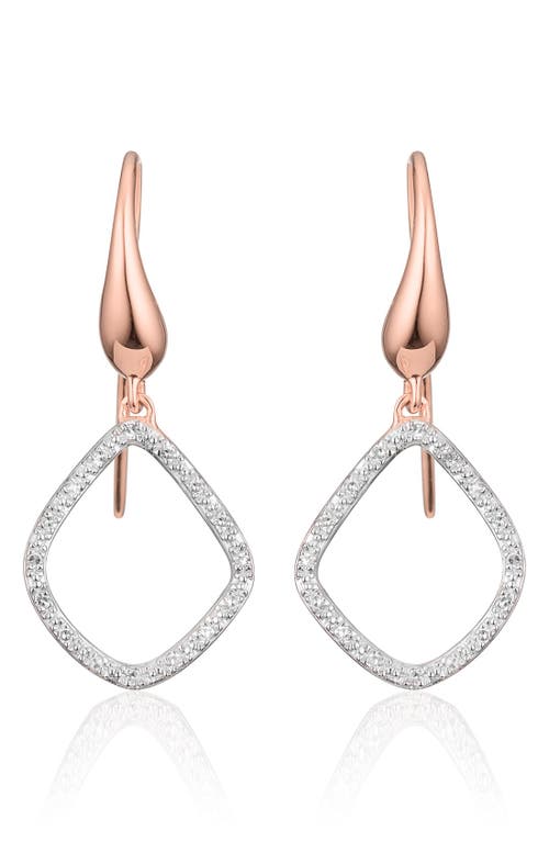 Monica Vinader Riva Kite Diamond Drop Earrings in Rose Gold at Nordstrom