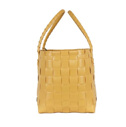 Handed By Paris Recycled Plastic Tote Bag In Mustard