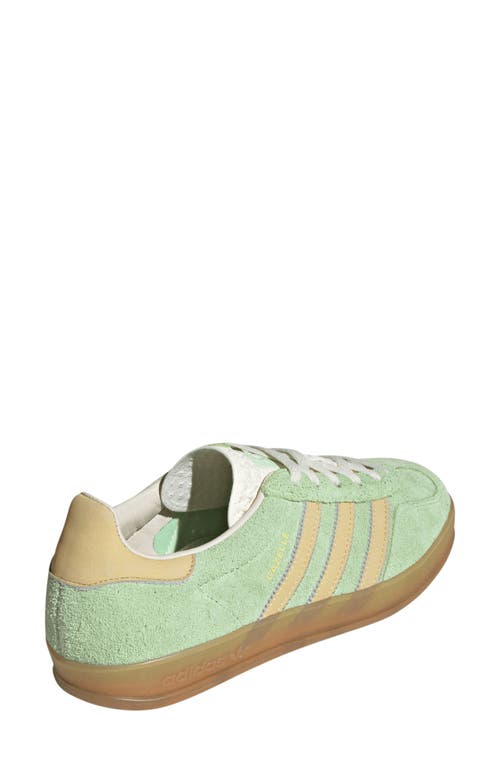 Shop Adidas Originals Adidas Gazelle Indoor Sneaker In Green Spark/almost Yellow