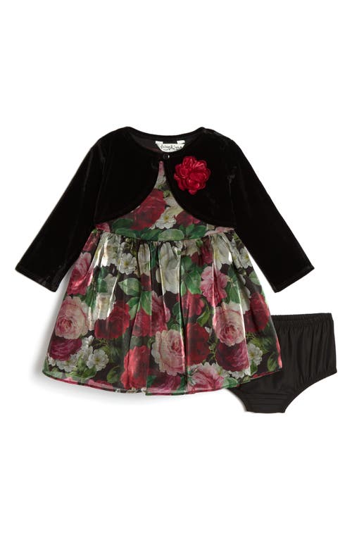 Pippa & Julie Eliana Rose Party Dress & Bolero Jacket Set in Red 