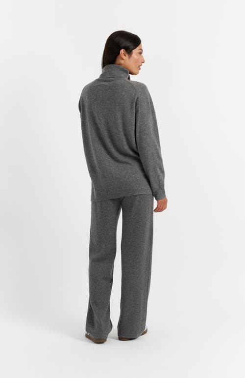 Shop Chinti & Parker Wool & Cashmere Wide Leg Track Pant In Grey