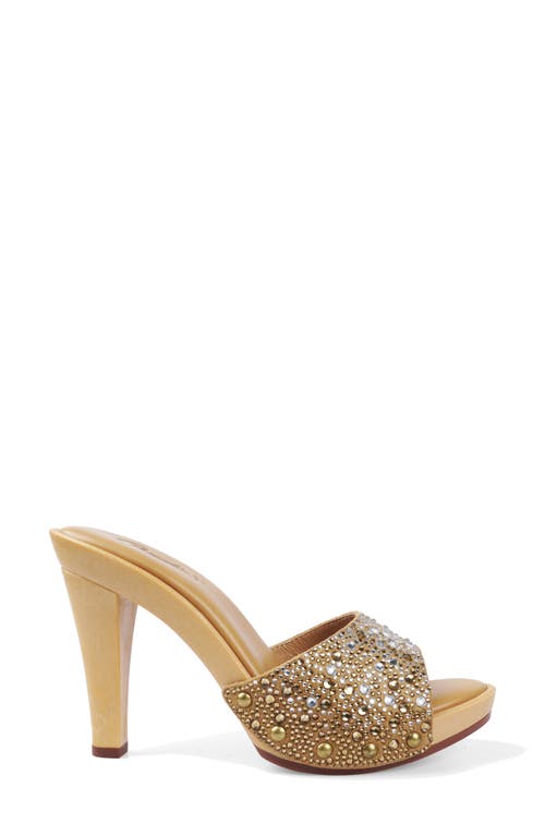 Shop Candies Candie's Kaia Platform Slide Sandal In Dark Beige