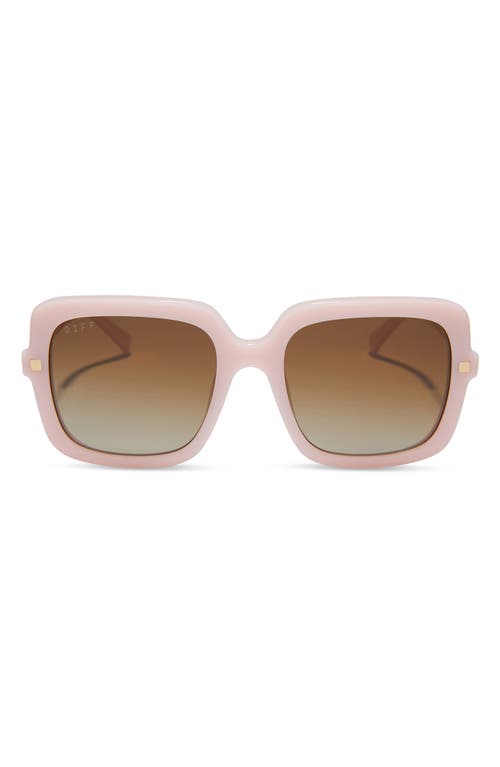 Sandra 54mm Polarized Gradient Square Sunglasses in Brown Gradient