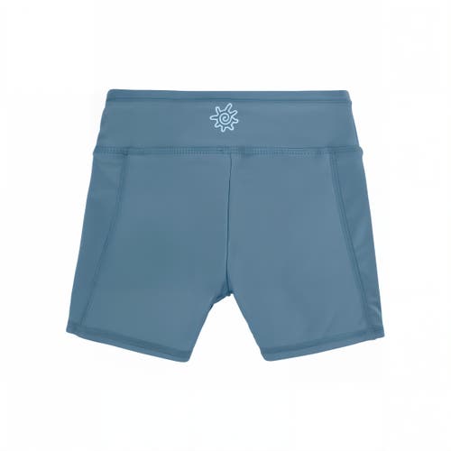 Uv Skinz Reversible Active Swim Shorts In Maui Hibiscus/baltic