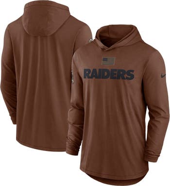 Men's Nike Brown Las Vegas Raiders 2023 Salute to Service Club Pullover Hoodie Size: Medium