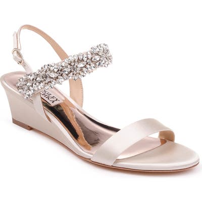 Badgley Mischka Larisa Wedge Sandal, Ivory