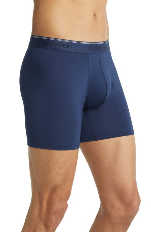 Shop Calvin Klein 5-pack Performance Boxer Briefs In Black/blue Multi