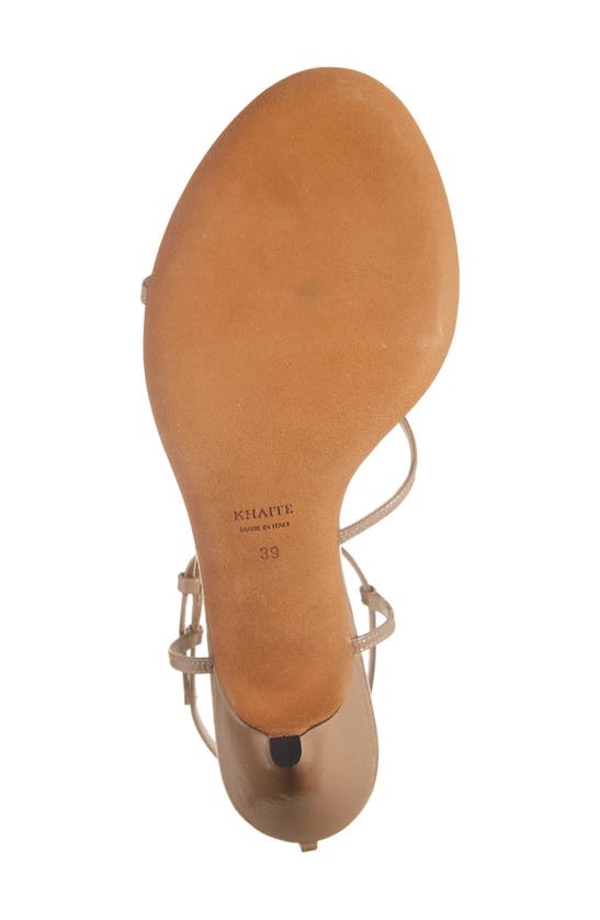 Shop Khaite Jones Asymmetric T-strap Sandal In Mud
