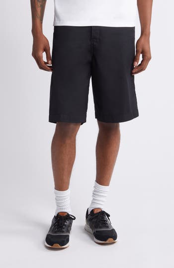 Carhartt Flint Short In Black Rinsed