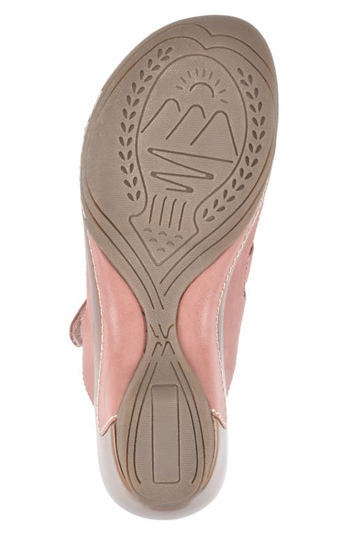 White Mountain Footwear White Mountain Valencia Wedge Sandal In Rosewood/burn/smooth