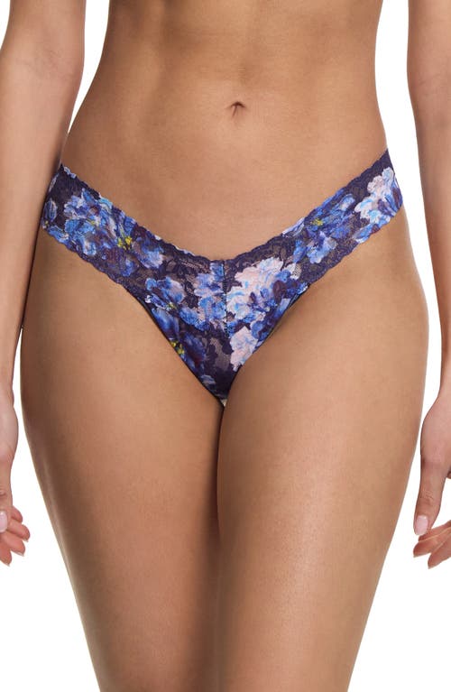 Shop Hanky Panky Print Low Rise Thong In Nightfall Purple