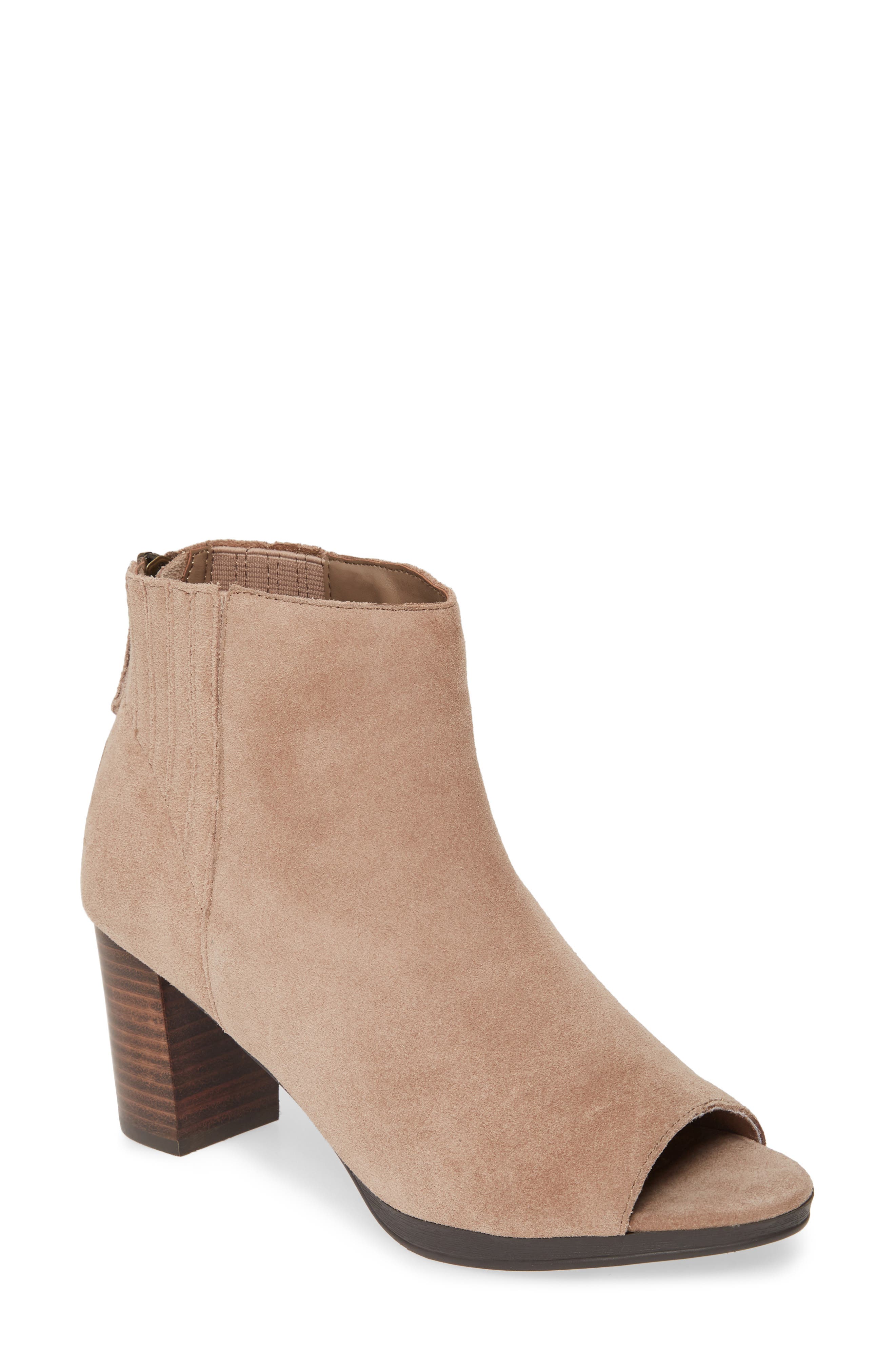 Bella Vita Lex Open Toe Bootie, Beige