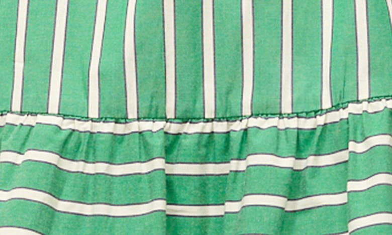 Shop Staud Marlowe Stripe Stretch Shift Minidress In Seaweed Stripe