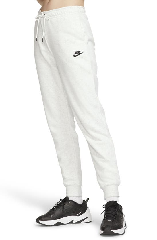 Nike Sportswear Essential Fleece Pants In Birch Heather/ Black