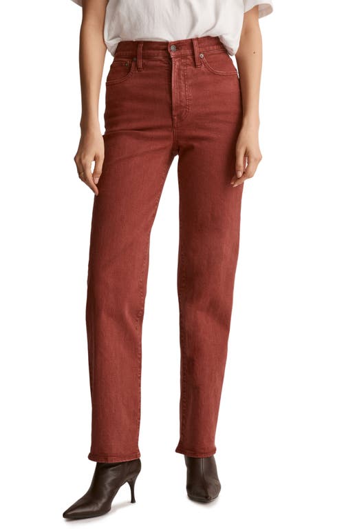 Madewell The Perfect Vintage Wide Leg Jeans in Rich Burgundy