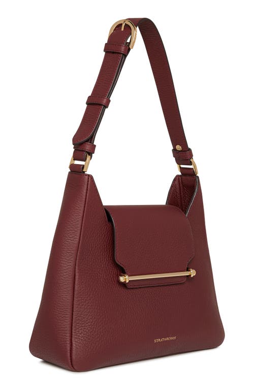 Shop Strathberry Multrees Leather Hobo In Oxblood