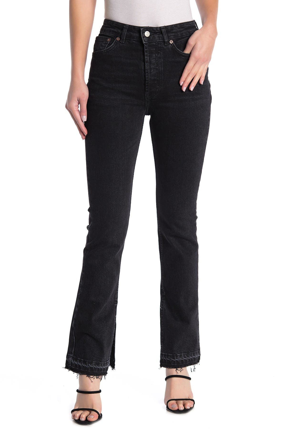 split hem bootcut jeans