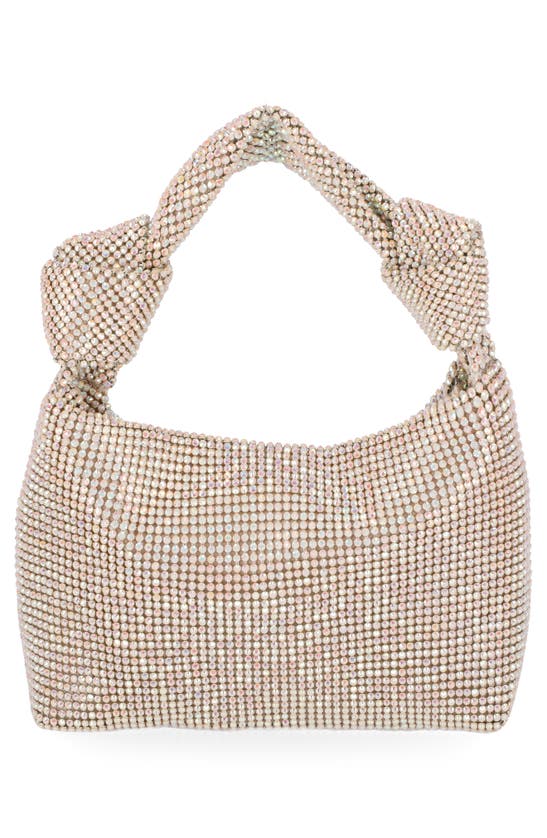 Shop Jessica Mcclintock Everleigh Crystal Mesh Shoulder Bag In Irridescent Champagne
