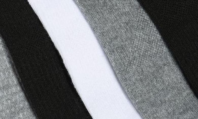 Shop Kenneth Cole 6-pack Stripe Ankle Socks In White/grey/black